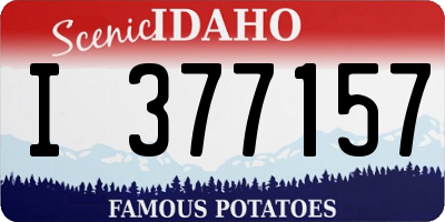 ID license plate I377157