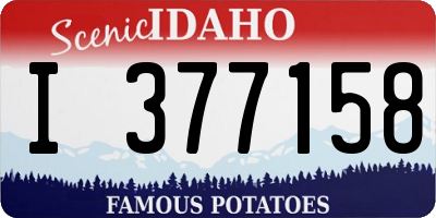 ID license plate I377158