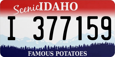 ID license plate I377159