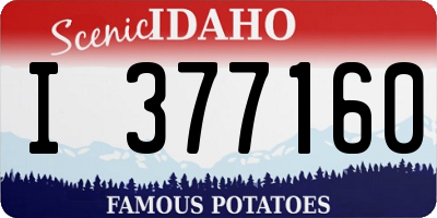 ID license plate I377160
