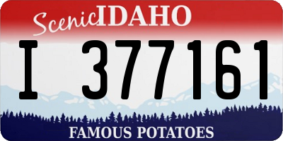 ID license plate I377161