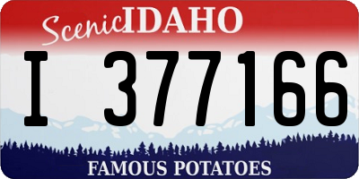 ID license plate I377166
