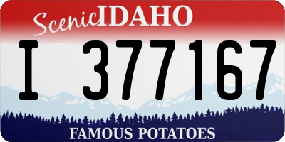 ID license plate I377167