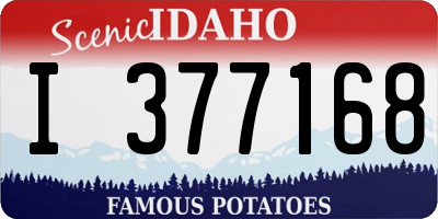 ID license plate I377168