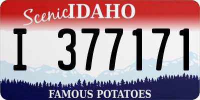 ID license plate I377171