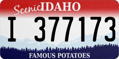 ID license plate I377173