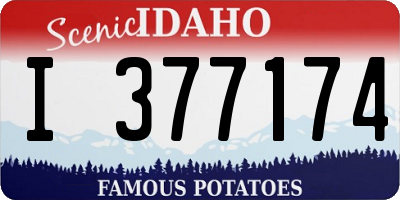 ID license plate I377174
