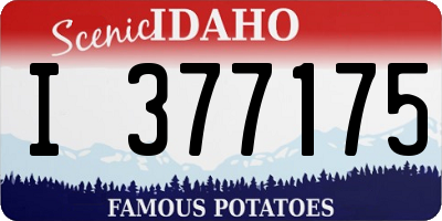 ID license plate I377175