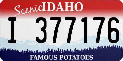 ID license plate I377176