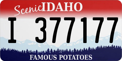 ID license plate I377177