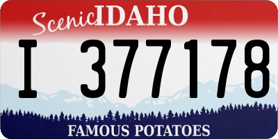 ID license plate I377178