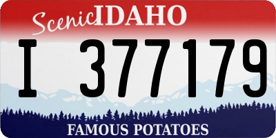 ID license plate I377179