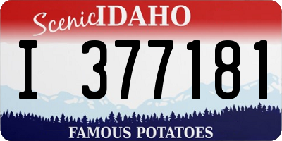 ID license plate I377181