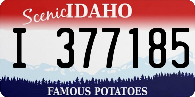 ID license plate I377185