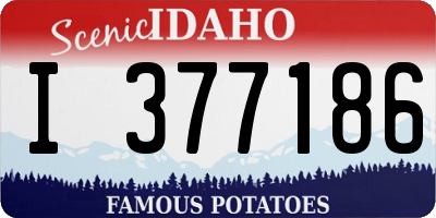 ID license plate I377186