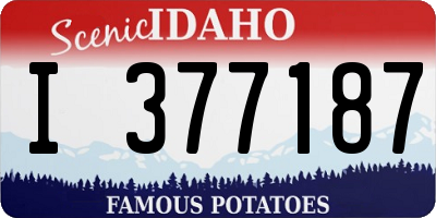 ID license plate I377187