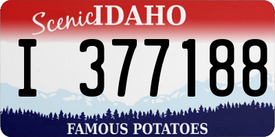 ID license plate I377188