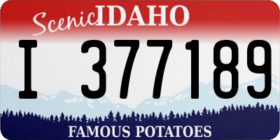 ID license plate I377189