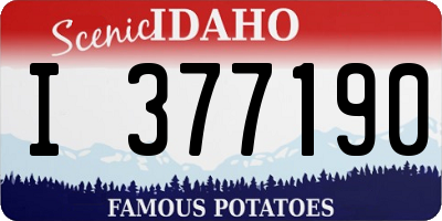 ID license plate I377190