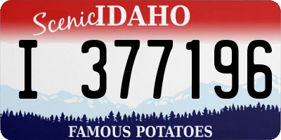ID license plate I377196