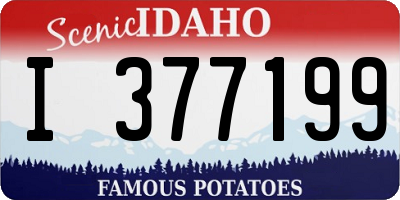 ID license plate I377199