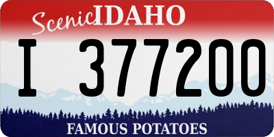 ID license plate I377200