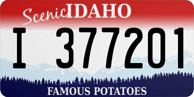 ID license plate I377201