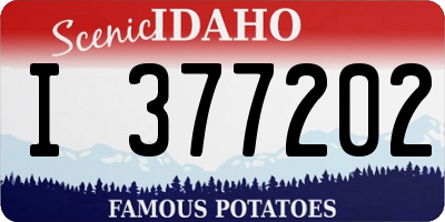 ID license plate I377202