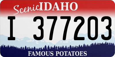 ID license plate I377203