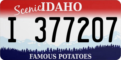 ID license plate I377207