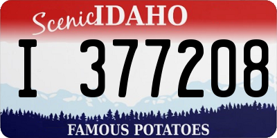 ID license plate I377208