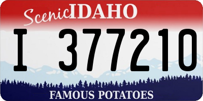 ID license plate I377210