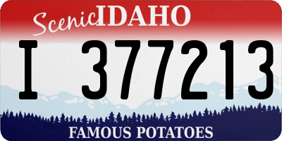 ID license plate I377213