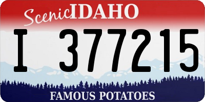 ID license plate I377215