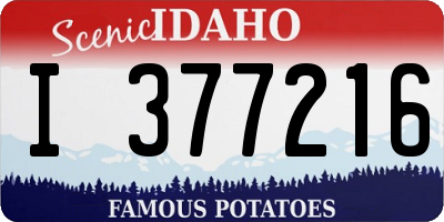 ID license plate I377216