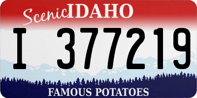 ID license plate I377219