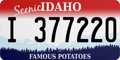 ID license plate I377220