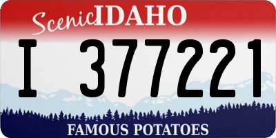 ID license plate I377221