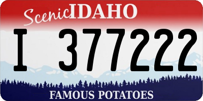 ID license plate I377222