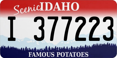 ID license plate I377223