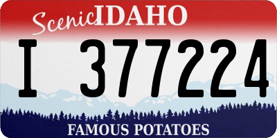 ID license plate I377224