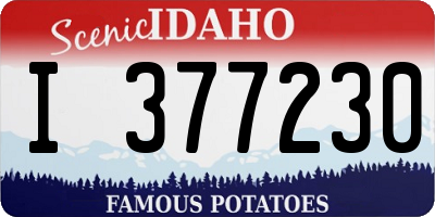 ID license plate I377230