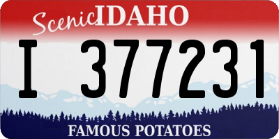 ID license plate I377231
