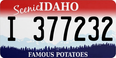 ID license plate I377232