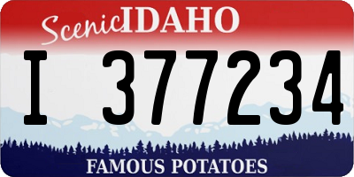 ID license plate I377234