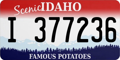 ID license plate I377236