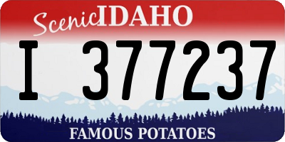 ID license plate I377237