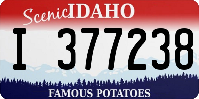 ID license plate I377238