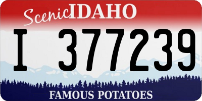 ID license plate I377239