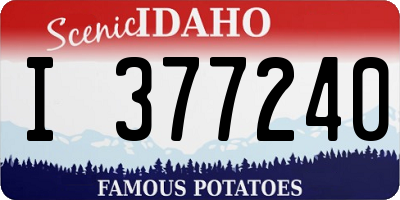 ID license plate I377240